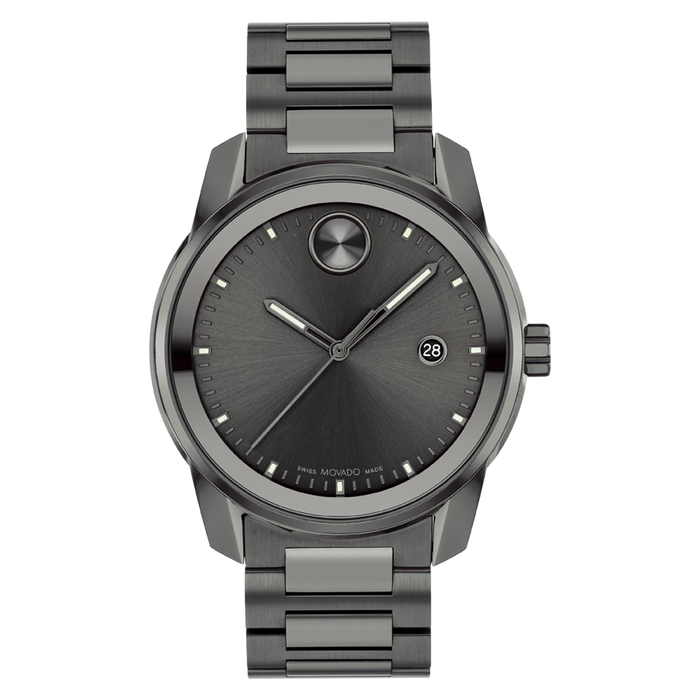 Movado Bold Verso Gunmetal Stainless Steel and Dial Men's Watch