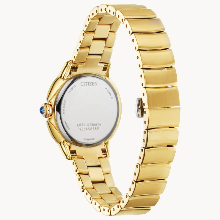 Citizen Ladies Ceci Silver-Tone Dial with Diamonds and Gold-Tone Stainless Steel Watch