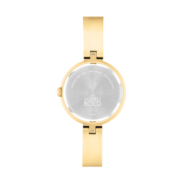 Movado Bold Museum Dial and Gold Bangle Watch