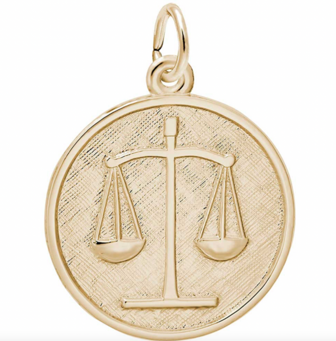 Rembrandt 14k Yellow Gold Scale of Justice Charm