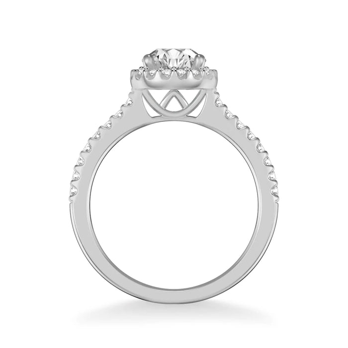 Art Carved Layla Classic Round Halo Engagement Ring Setting