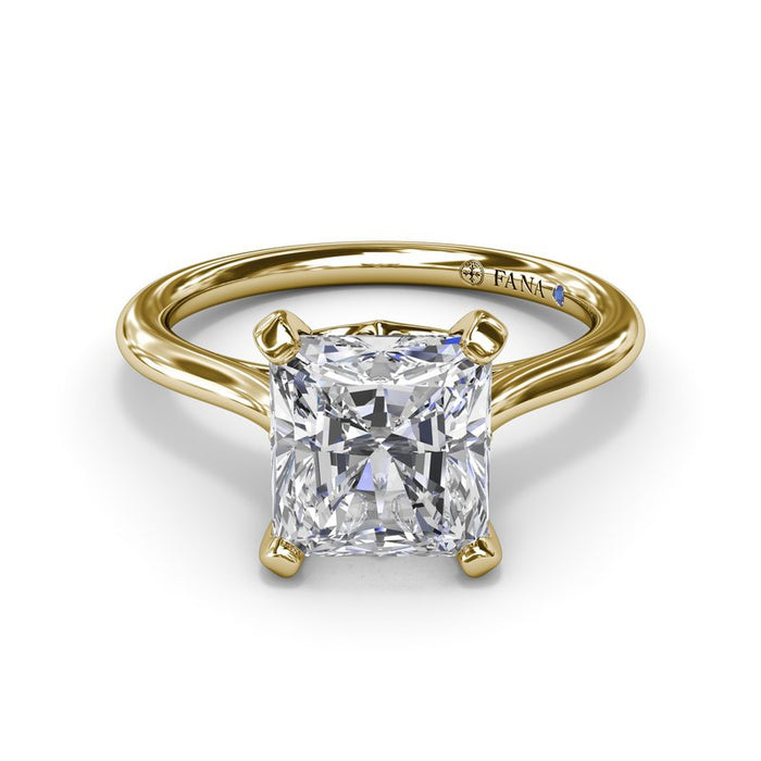 Radiant Solitaire Engagement Ring Setting