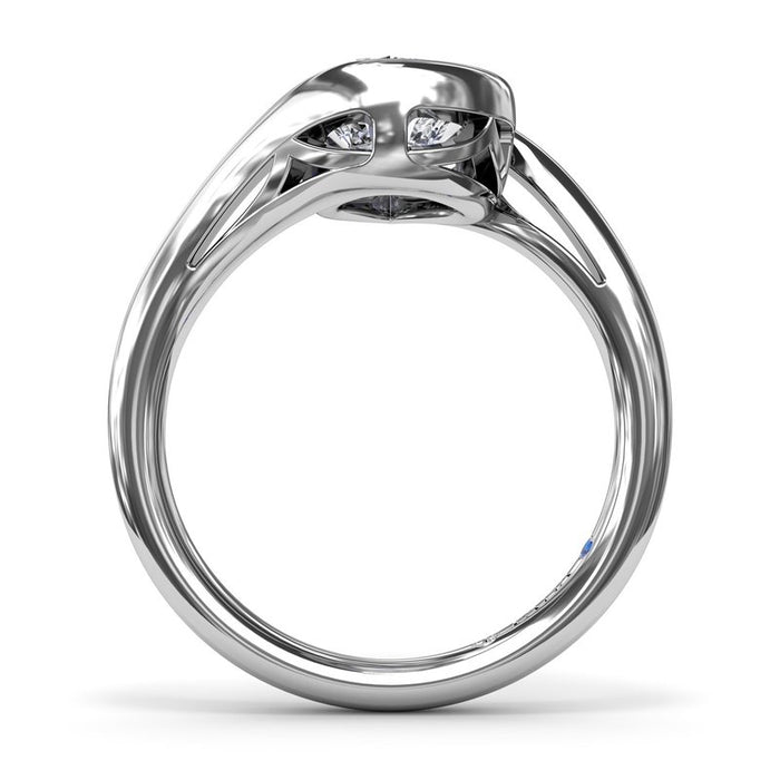 Bypass Pear-Shape Engagement Ring Setting