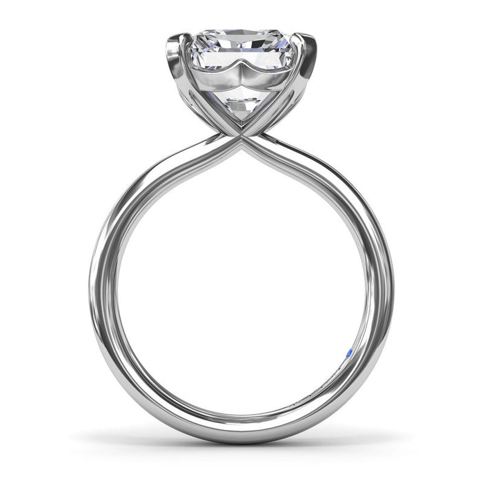 Radiant Cut Solitaire Engagement Ring Setting