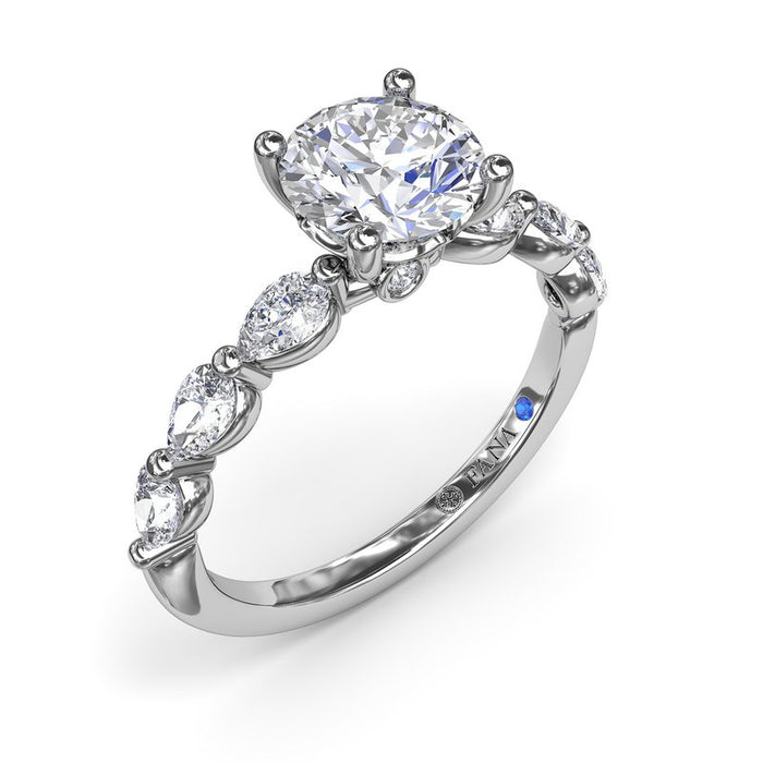 Pear-Shape Diamond Shank Engagement Ring Setting