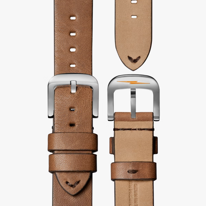 Shinola Runwell, Alabaster Dial with British Tan Leather Strap