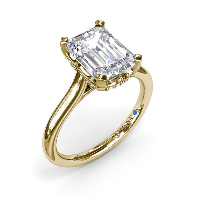 Timeless Hidden Halo Engagement Ring Setting