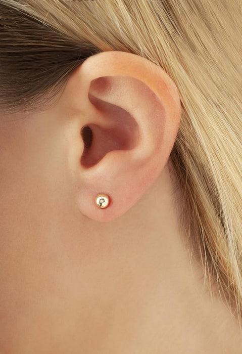 14K Yellow Gold 5mm Ball Stud Earrings