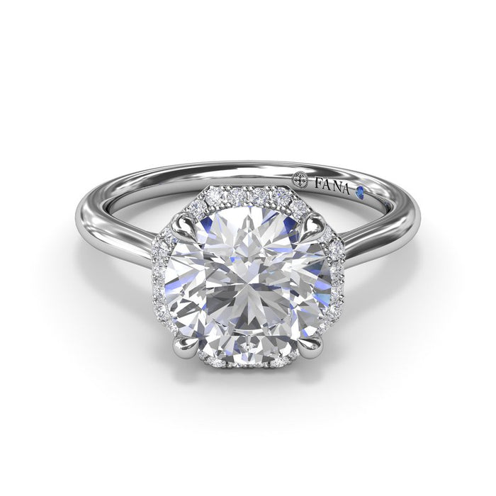 Octagon Halo Engagement Ring Setting