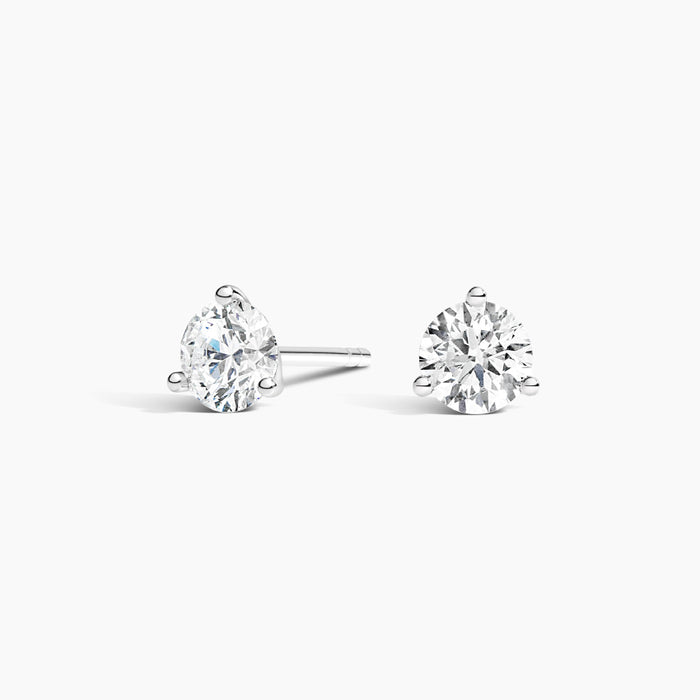 Lab Grown Round Brilliant Diamond Stud Earrings (3 cttw)