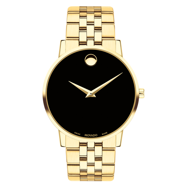 Movado Museum Classic Black Dial and Gold Tone Men's Watch