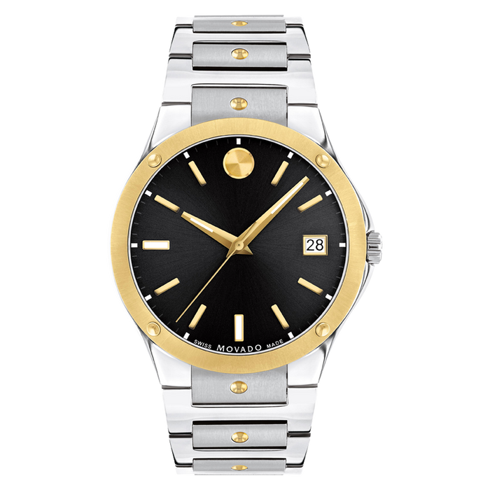 Movado SE Two-Tone and Black Dial Men's Watch