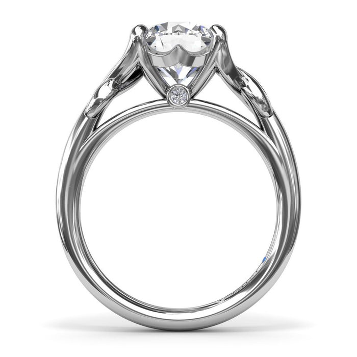 Smooth Love Knot Engagement Ring Setting