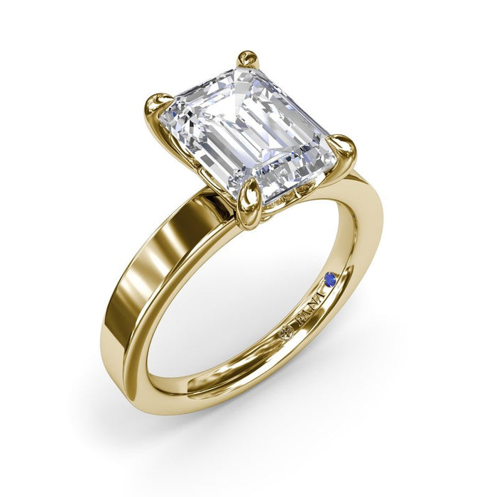 Wide Band Engagement Ring Setting