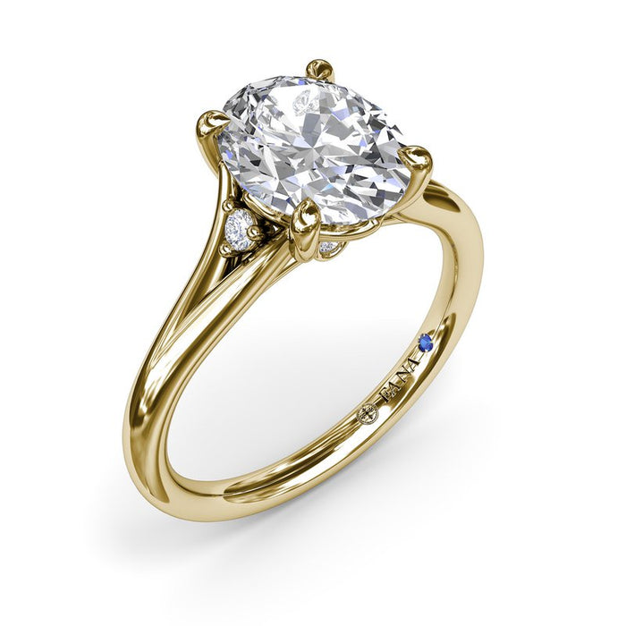 Split Shank with Accent Diamonds Engagement Ring Setting