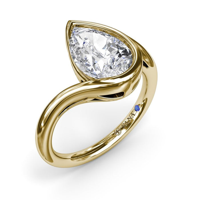 Bypass Pear-Shape Engagement Ring Setting