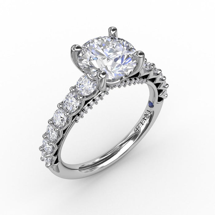 Openwork Diamond Shank and Bridge Detail Engagement Ring Setting