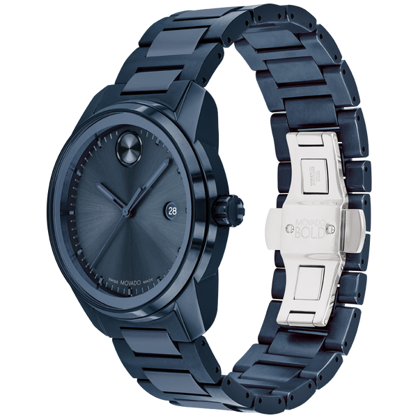 Movado Bold Verso Blue Dial and Stainless Steel Men's Watch