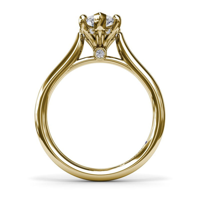 Marquise Solitaire with Hidden Halo Engagement Ring Setting