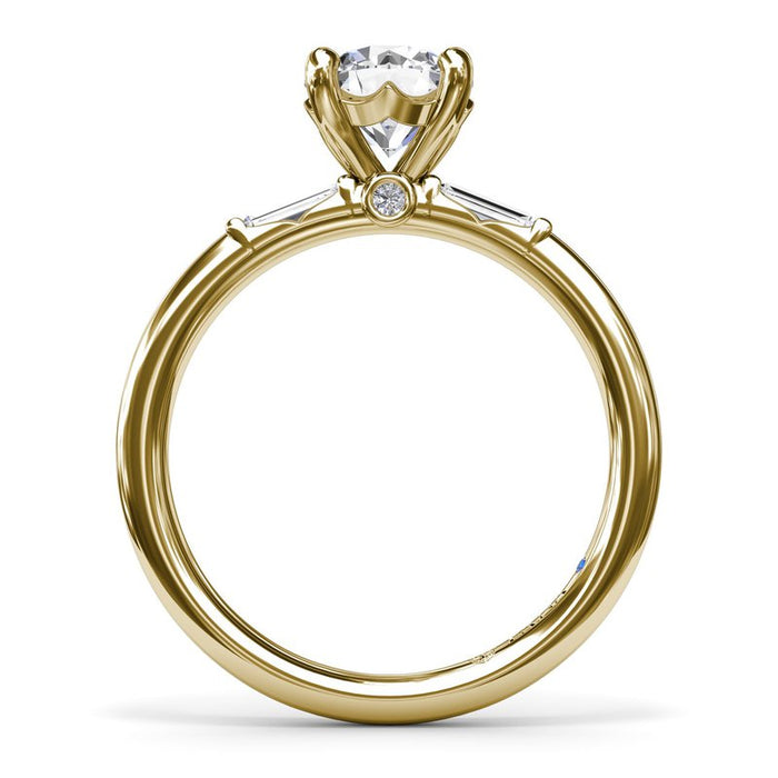 Baguette Side Stone Engagement Ring Setting