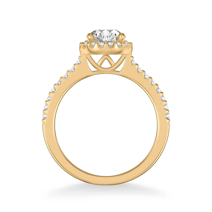 Leandra Classic Side Stone Diamond Engagement Ring Setting