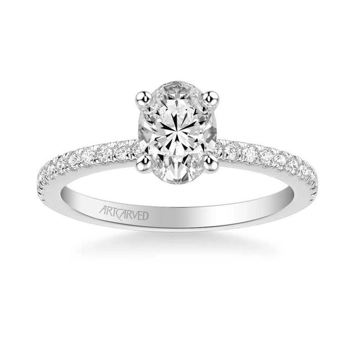 Sybil Classic Side Stone Engagement Ring Setting
