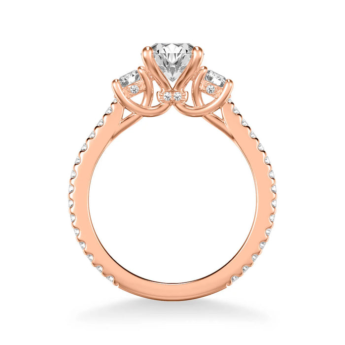 Jill Classic Three-Stone Engagement Ring Setting