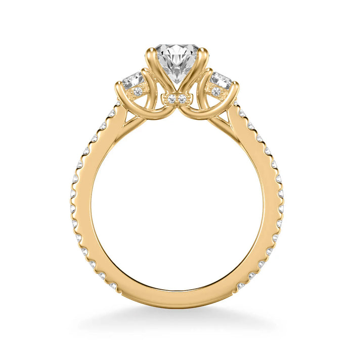 Jill Classic Three-Stone Engagement Ring Setting