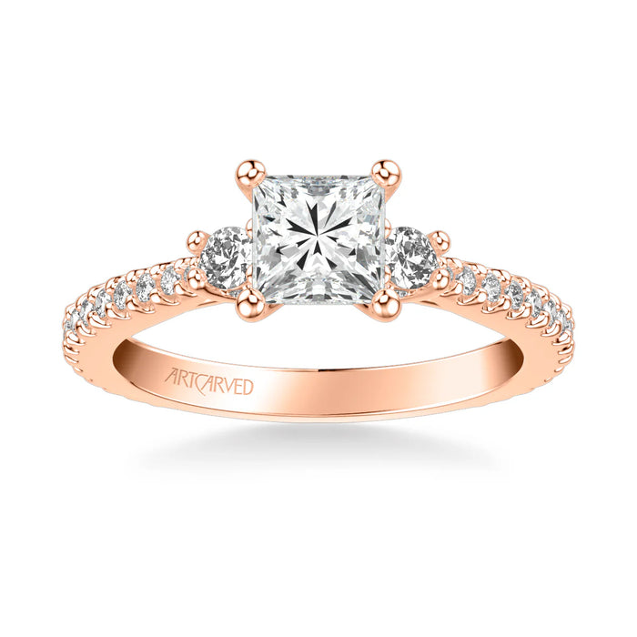 Jill Classic Three-Stone Engagement Ring Setting