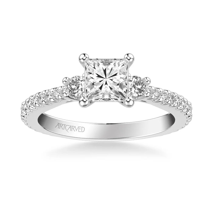 Jill Classic Three-Stone Engagement Ring Setting
