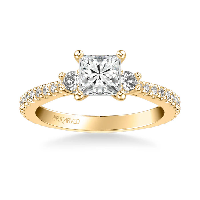 Jill Classic Three-Stone Engagement Ring Setting