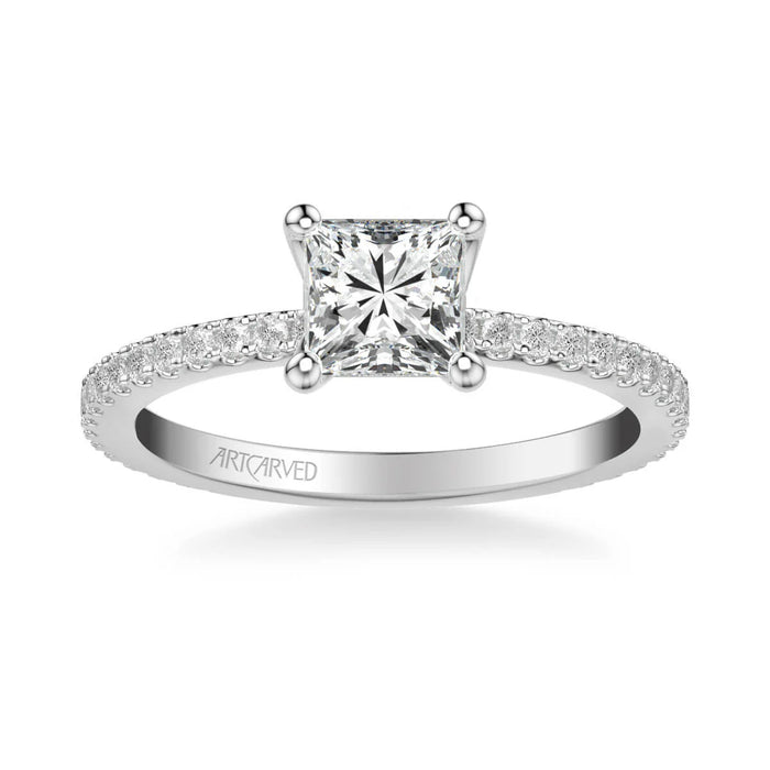 Aubrey Classic Side Stone Engagement Ring Setting