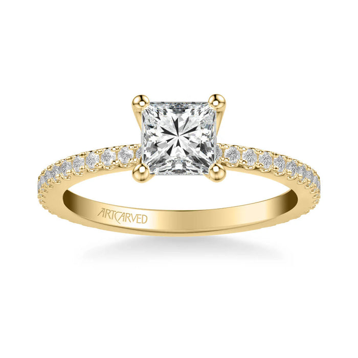 Aubrey Classic Side Stone Engagement Ring Setting