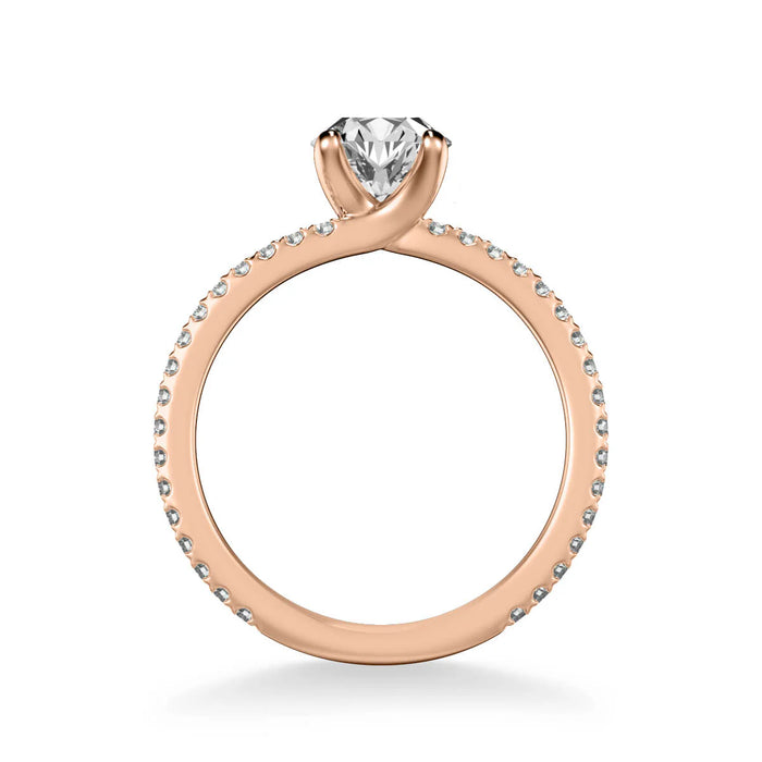 Aubrey Classic Side Stone Engagement Ring Setting