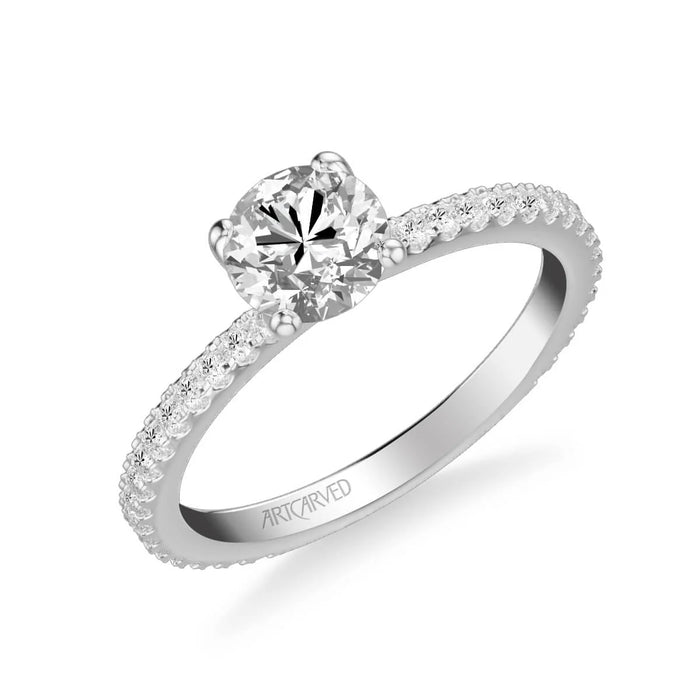 Aubrey Classic Side Stone Engagement Ring Setting