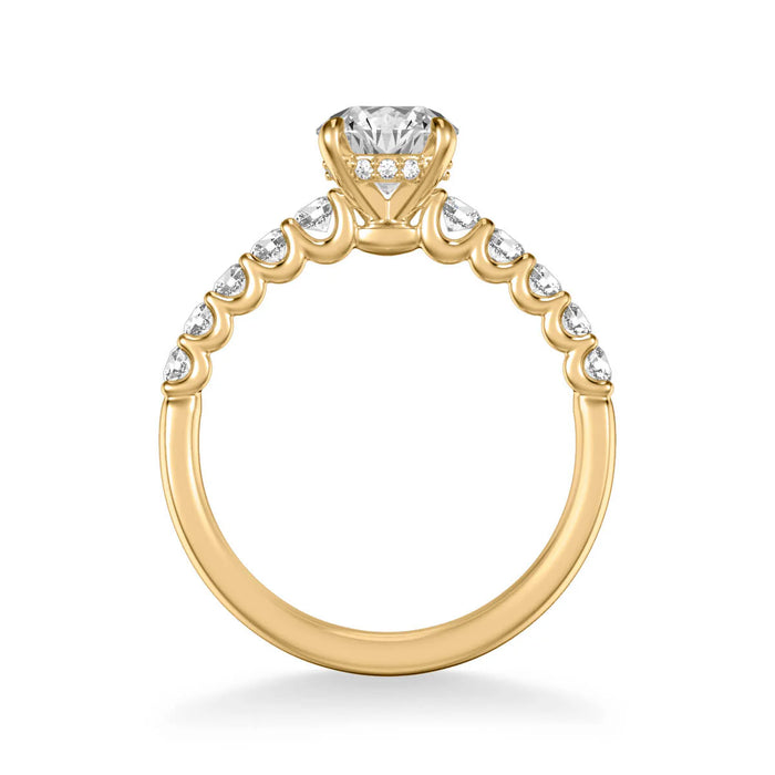 Faye Classic Side Stone Engagement Ring Setting