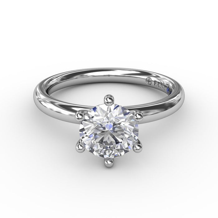 Six-Prong Solitaire Engagement Ring Setting