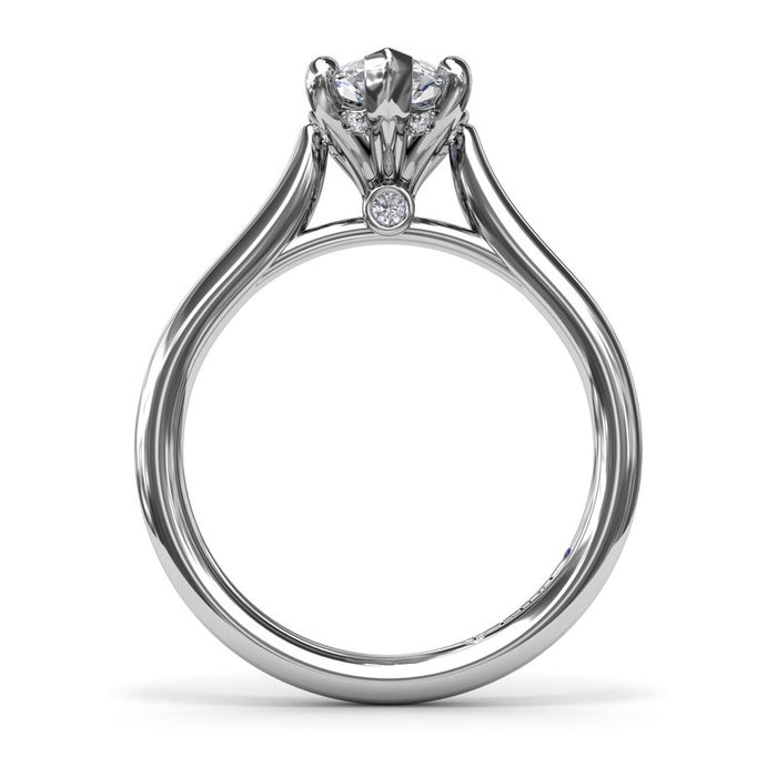 Marquise Solitaire with Hidden Halo Engagement Ring Setting