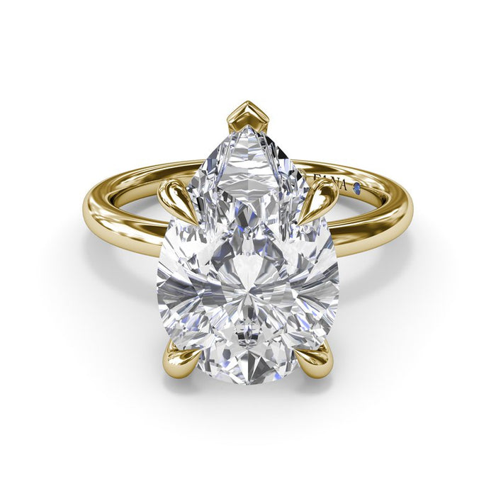 Five Prong Pear-Shape Solitaire Engagement Ring Setting
