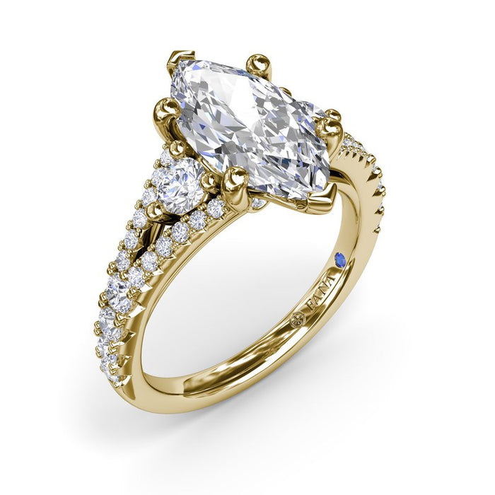 Split Shank Marquise Engagement Ring Setting