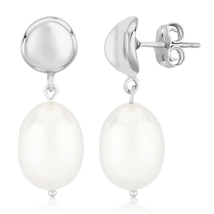 Sterling Silver Pearl Drop Earrings