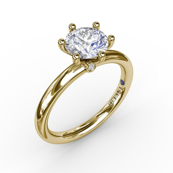Six-Prong Solitaire Engagement Ring Setting