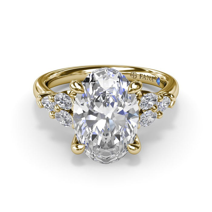 Marquise Side Stones Engagement Ring Setting