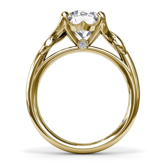 Smooth Love Knot Engagement Ring Setting