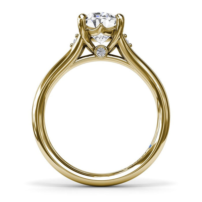 Split Shank with Accent Diamonds Engagement Ring Setting