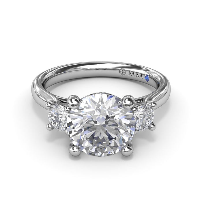 Three-Stone Round Engagement Ring Setting