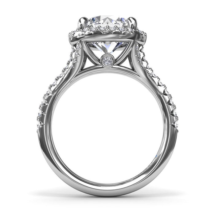 Striking and Bold Halo Engagement Ring Setting