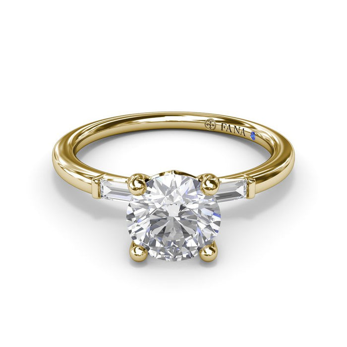 Baguette Side Stone Engagement Ring Setting