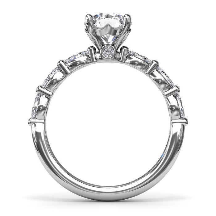 Marquise Diamond Shank Engagement Ring Setting