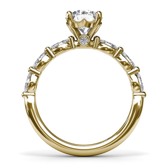 Marquise Diamond Shank Engagement Ring Setting